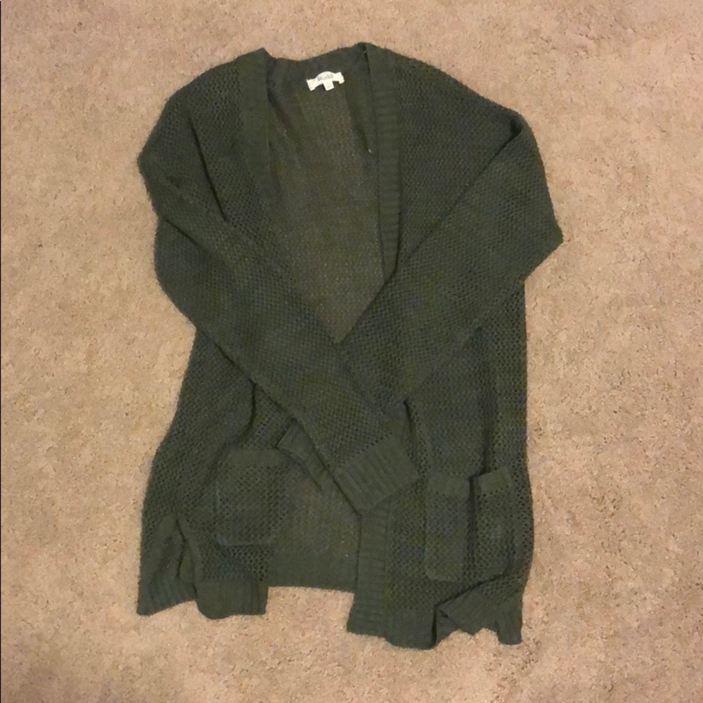 Mudd army green loose cardigan💚